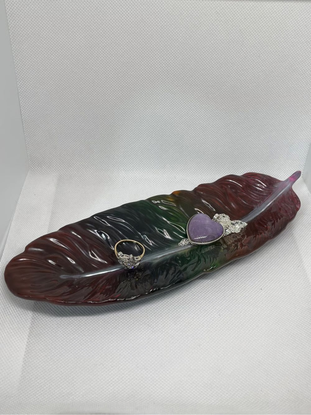 Resin Feather Tray